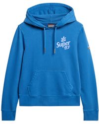 Superdry - Cooper Hoodie mit farblich abgestimmtem Logo Royal Mittelblau 38 - Lyst