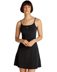 Tommy Hilfiger - Kleid Essential Strap Flare schmale Träger - Lyst