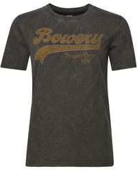 Superdry - T-Shirt mit Grafik-Logo und Verzierung Vintage Schwarz 38 - Lyst