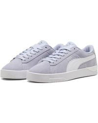 PUMA - Sneakers Jada Classic in Suede da Donna 38.5 Cool Weather White Silver Blue Metallic - Lyst