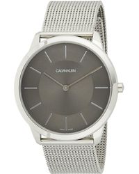 Calvin Klein Herren Analog Quarz Uhr mit Edelstahl Armband K2G2G14C - Mehrfarbig