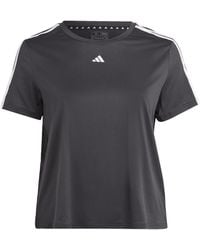 adidas - Plus Size Aeroready Training Essentials Regular 3-stripes T-shirt - Lyst