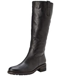 Gabor Stiefel, Frauen Stiefel,COMFORT-Mehrweite,ECHTES Lammfell,Reißverschluss,Schaftweite "L" - Schwarz