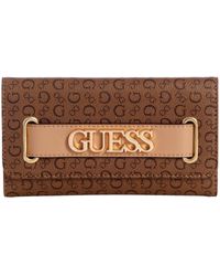 Guess - Logo Belt Slim Wallet Clutch Bag - Lyst