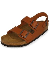 Birkenstock - Natural Leather Sandals Milano Bs - Lyst