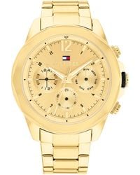 Tommy Hilfiger - Reloj Analógico de Cuarzo Multifunción para Hombre con Correa de Acero Inoxidable de Color Dorado - 1792060 - Lyst