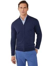 Hackett - Gmd Merino Silk Fz Knitwear - Lyst