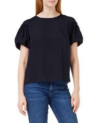 French Connection - Crepe Light Puff Sleeve Top Blouse - Lyst