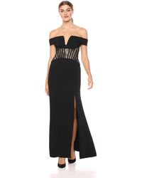 corset tulle gown in black bcbgmaxazria