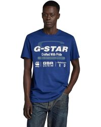 G-Star RAW - Premium Graphic T-shirt,ballpen Blue,medium - Lyst