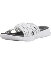 Skechers - On The Go 600-Sunrise Slide Sandal White/Grey 9 - Lyst