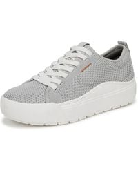 Dr. Scholls - S Time Off Knit Lace Up Sneaker Grey Knit 8 M - Lyst