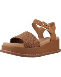 Clarks - Kimmei Bay Leather/synthetic Sandals In Tan Standard Fit Size 8 - Lyst