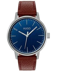 HUGO - By Boss Analog Quartz Watch With Leather Strap 1530076 - Lyst