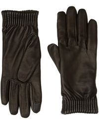 Calvin Klein Leather Gloves Guanti - Nero