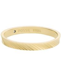 Fossil - Anello da donna in acciaio - Lyst