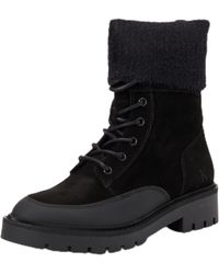 Calvin Klein - Calvin Klein Mid Boot Stiefel Combat Lace Up aus Wildleder - Lyst
