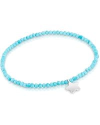 Tous - Elastisches Armband mit runden Apa-Kugeln und Sternmotiv aus Sterlingsilber 17 cm lang - Lyst