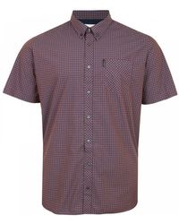 Ben Sherman - S Plus Size 59142 Signature Gingham Check S/s Shirt 5xl Ginger - Lyst