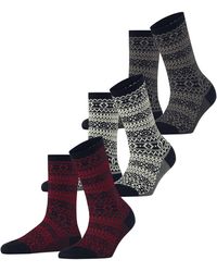 Esprit - Sami Pattern 3-Pack W SO Baumwolle Gemustert 3 Paar Socken - Lyst