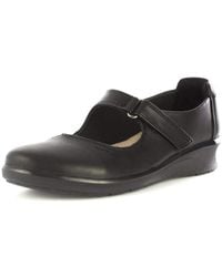 Clarks - Hope Henley S Wide Fit Casual Shoes 5.5 Uk Black - Lyst