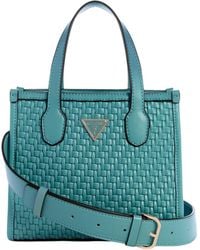 Guess - Silvana 2 Compartment Mini Tote XS Teal - Lyst