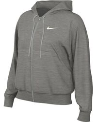 Nike - Dq5758-063 W Nsw Phnx Flc Fz Os Hoodie Shirt Met Lange Mouwen Dk Grey Heather/sail Maat S - Lyst