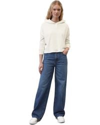 Marc O' Polo - Marc OߴPolo Denim Langarmshirt aus Bio-Baumwolle mit Kapuze - Lyst