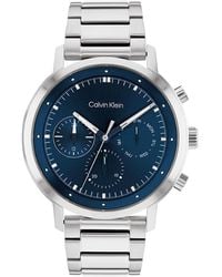 Calvin Klein - Orologio Analogico Multifunzione al Quarzo da Uomo con Cinturino in Acciaio Inossidabile Argentato - 25200063 - Lyst