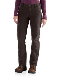 Carhartt - Womens Rugged Flex Loose Fit Canvas Double-front Work Pants - Lyst