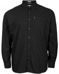 Ben Sherman - Plus Size 65094 Cotton Signature L/s Shirt 3xl Barely Black - Lyst
