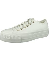 Converse - Chuck Taylor All Star Lift Platform Mono White Sneakers Voor - Lyst