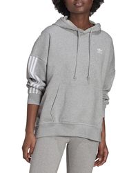 adidas - Sweatshirt mit Kapuze Adicolor Classics Oversize Grau Code H06776 - Lyst