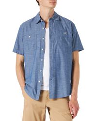 Amazon Essentials - Chemise en Chambray à ches Courtes et Coupe Classique - Lyst