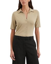Marc O' Polo - Kurzarmbluse mit klassischem Kentkragen Regular Fit - Lyst