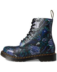Dr. Martens - S 1460 Pascal Printed Leather Black Boots 7 Uk - Lyst