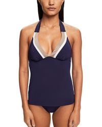 Esprit - Wattiertes Neckholer-Bikinitop - Lyst
