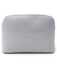 Ted Baker - S Crosshatch Deboss Cosmetic Bags And Wallets Grey One Size - Lyst