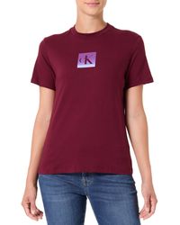 Calvin Klein - Camiseta de manga corta Mujer Classic Fit Tee de algodón - Lyst