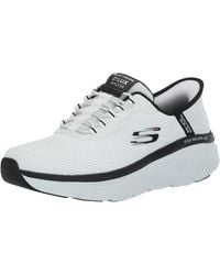 Skechers - D'lux Walker Rezinate Hands Free Slip-in Sneaker,white/black,14 - Lyst