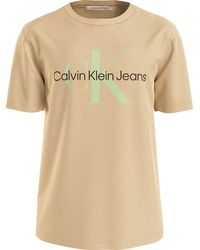 Calvin Klein - T-Shirt Kurzarm Seasonal Monologo Tee Rundhalsausschnitt - Lyst