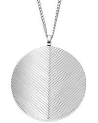 Fossil - Harlow Locket Collection Stainless Steel Pendant Necklace - Lyst