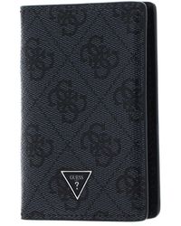Guess - Mito Flat Card Holder Black - Lyst
