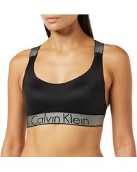 Calvin Klein - Modern Cotton - Soft Sports Bra Bralette - Lounge Wear - Underwear - Signature Logo - Black - Lyst