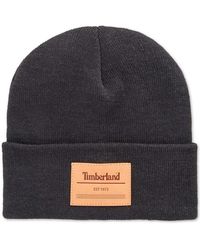 Timberland - `s Heat Retention Watch Cap Knit Beanie with Leather Patch - Lyst