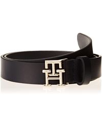 Tommy Hilfiger - Mujer Cinturón TH Logo 2.5 Cinturón de Cuero - Lyst