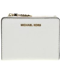 Michael Kors - 32s4g8ed7l-085 Md Snap Coin Billfold Optic White Maat Ze - Lyst