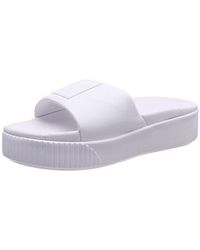 PUMA Platform Slide Wns, Zapatos de Playa y Piscina para Mujer - Blanco