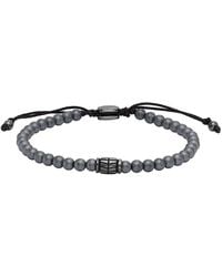 Fossil - Beaded Hematite Bracelet - Lyst