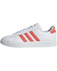 adidas - Grand Court Cloudfoam Comfort Schuh Cloud White/Preloved Scarlet/Cloud White 48 - Lyst